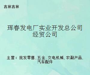 珲春发电厂实业开发总公司经贸公司